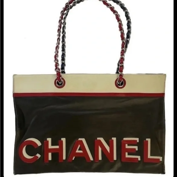 CHANEL Bags Authentic Chanel No Lambskin Star Tote Bag With